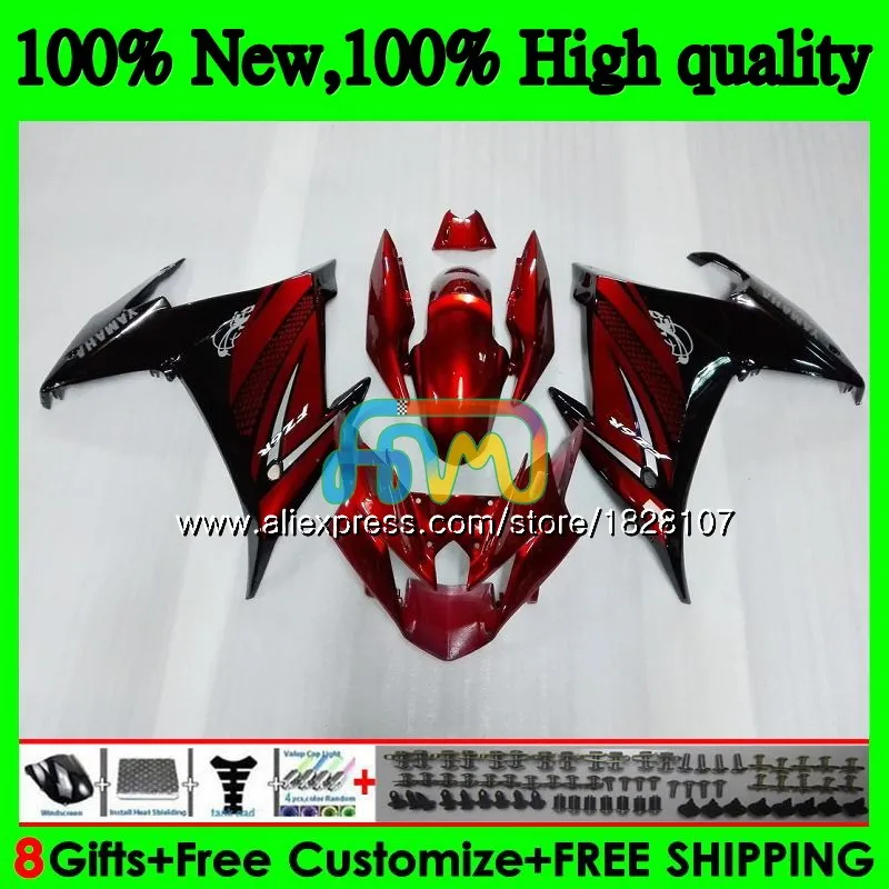 FZ6 R Набор для YAMAHA FZ6N FZ6R 09 10 11 12 13 14 15 117BS.26 FZ 6R FZ-6R 2009 2010 2011 2012 красное вино 2013 2014 2015