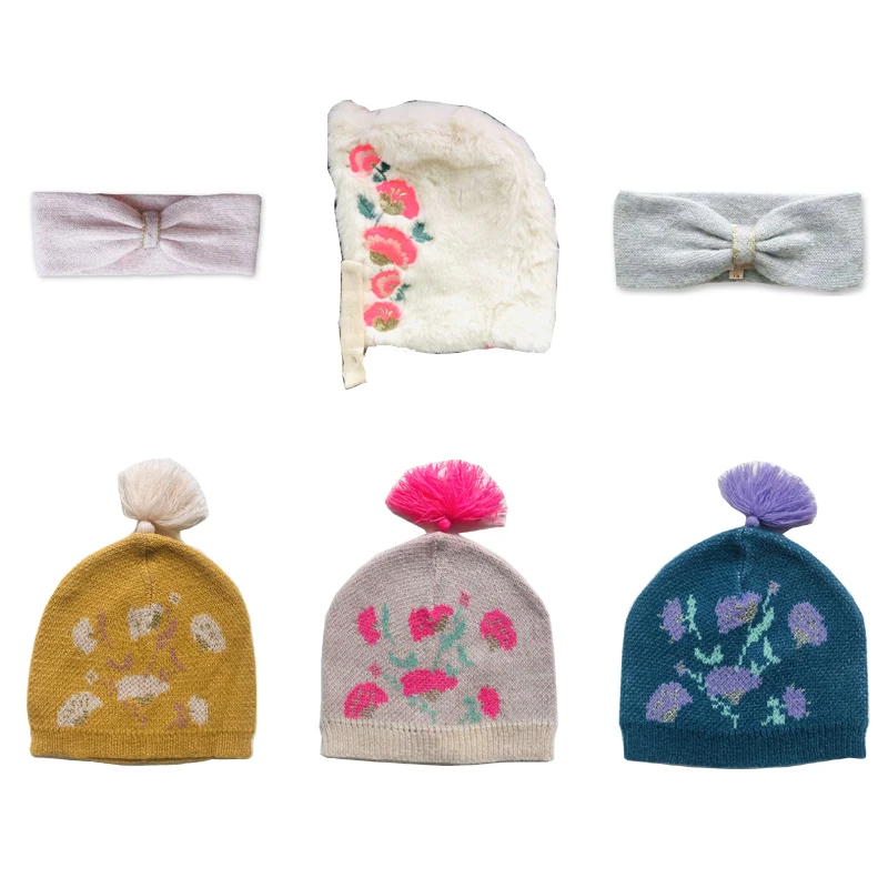 Детская шапка, Осень-зима, StRafina LM, вязаная кепка головной убор для девочек, модная шапка для маленьких девочек, повязка на голову, Детская вязаная повязка на голову