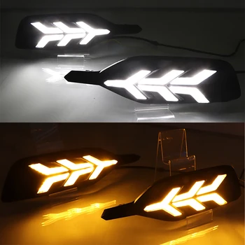 

CSCSNL 1 Pair DRL LED Daytime Running Lights Fog Lamp Yellow Turn Signal Lamp For Chevrolet Monza RS 2019 2020