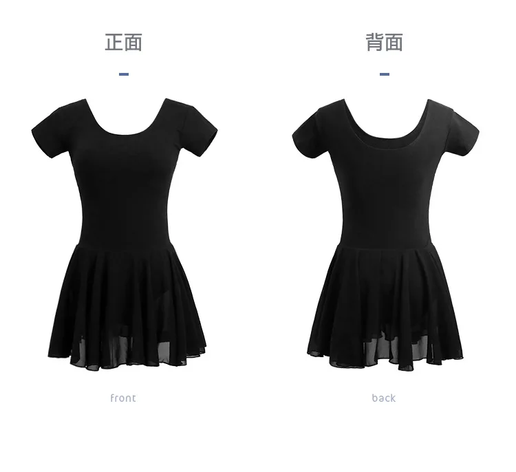 New Style Leotards Women's Summer Short-sleeved Dancing Dress Adult Ballet Chiffon Dance Dress Yoga Body Gym Outfit