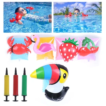 

Swimming Arm Ring Strawberry Flamingo Inflatable Pool Float for 2-7 Years Old Floatation Sleeves Swimming Arm Float Children