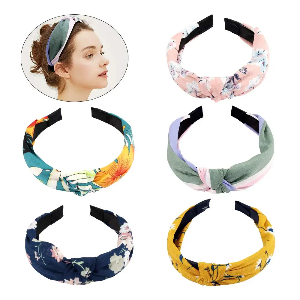 

5 PCS Hair Accessories Hairbands for Women, Floral Headband Hair Bands for Women's Hair Fashion Headbands Knotted Headbands