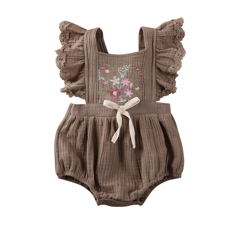 Бесплатная доставка Одежда для новорожденных маленьких девочек комбинезон с