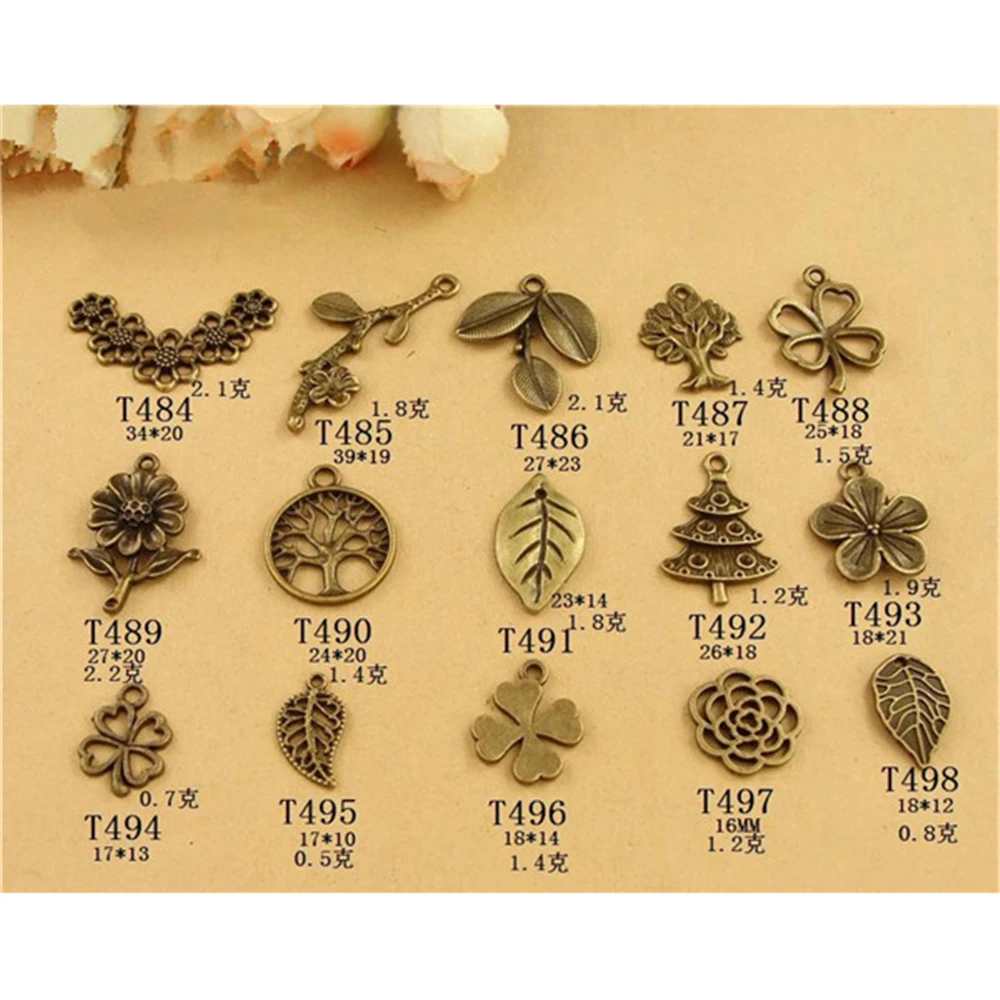 Metal Leaf Mixed Charms Pendants Retro Bracelet Necklace DIY Jewelry Decor Gifts Metal Leaf Mixed Charms Pendants Retro Bracelet Necklace DIY Jewelry Decor Gifts