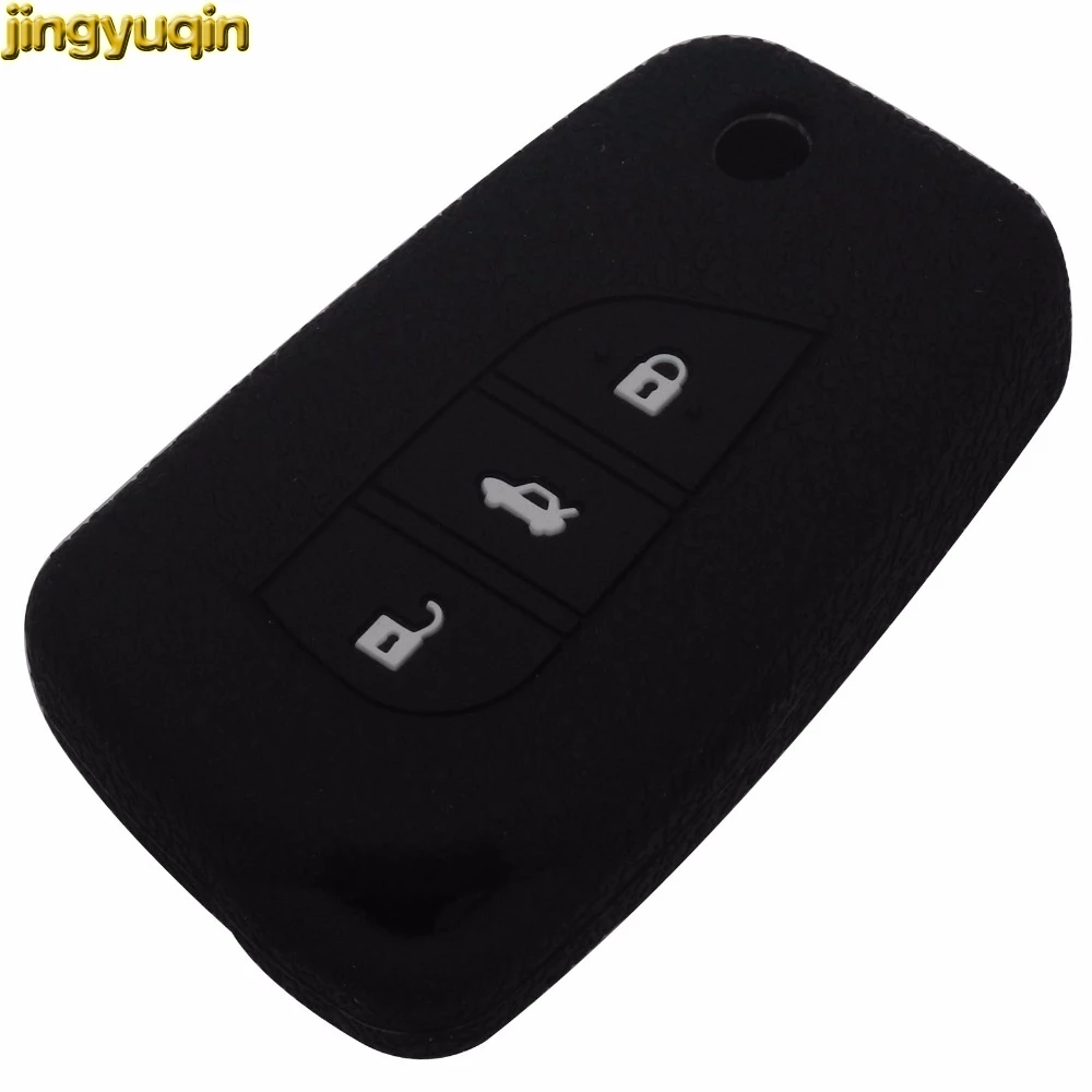 

Jingyuqin 80 шт. 3 кнопки дистанционного силиконовый чехол Fob для Toyota Camry Highlander Corolla Prado Reiz Crown RAV4 автомобильный Стайлинг