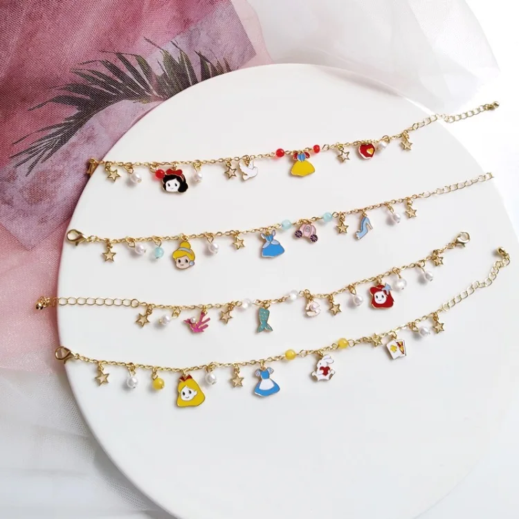 Корейский милый Золушка Алиса Русалочка Белоснежка браслеты для женщин Сладкий