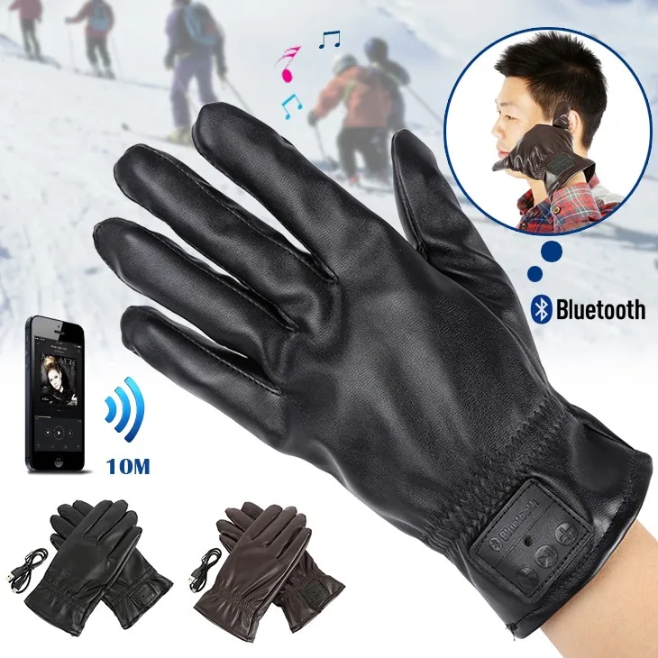 Новые горячие Bluetooth ПУ теплые перчатки кожаные перчатки зима для мобильного телефона для Pad ответить на телефон слушать музыку