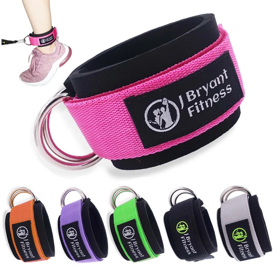LINSTER 1 Paio Cavigliere Cavi Palestra, Cinghie per Caviglia, Regolabile Fit Neoprene e Doppi Anelli a D, Cinturini alla Caviglia Attacco per Cavi da Palestra per Allenamento Glutei e Esercizi Gambe