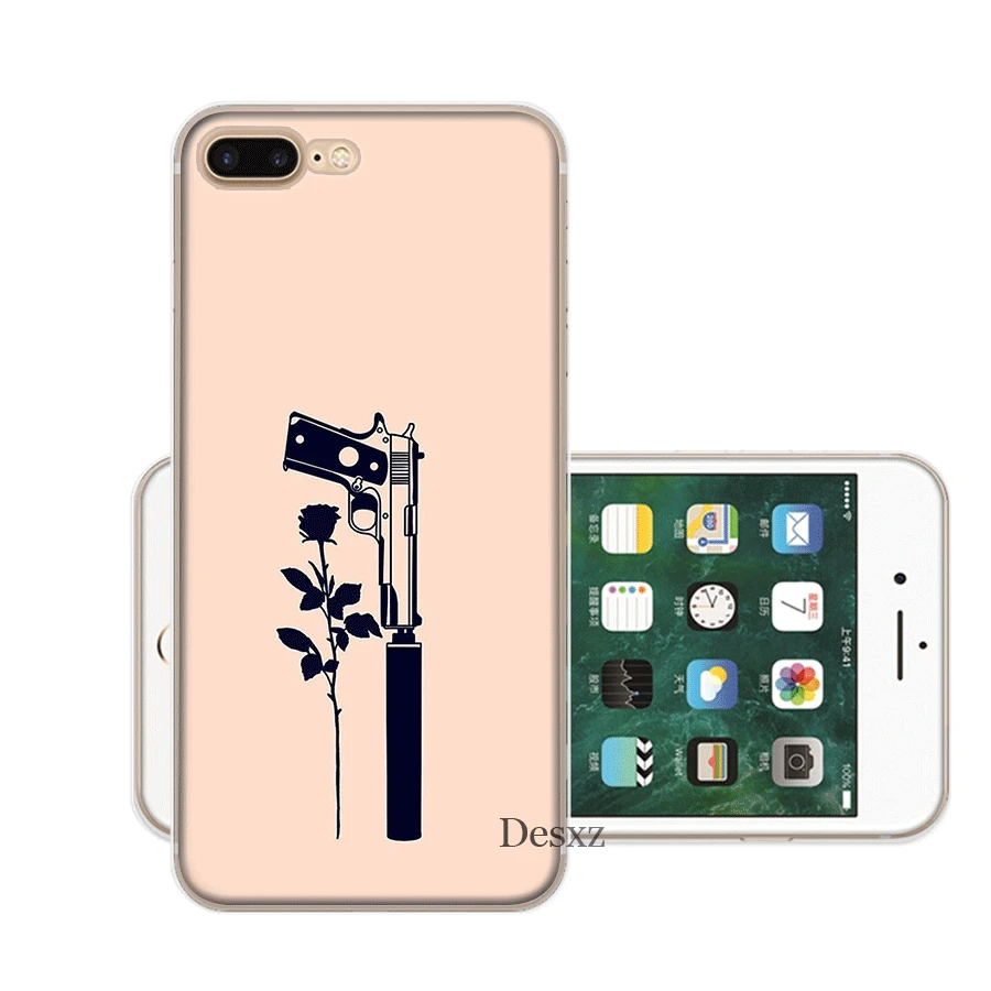 Мобильный чехол для телефона для iPhone Apple XR X XS Max 6 6s 7 8 P Lus 5 5S SE оболочка пистолет защита Мода - Цвет: H3