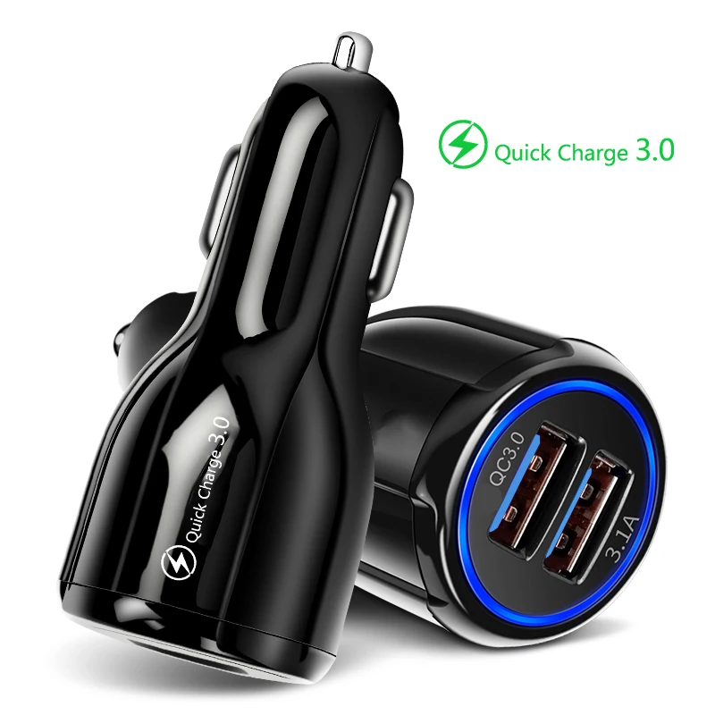 Автомобильное зарядное устройство Quick Charge3.0 USB зарядное устройство для Xiao mi Red mi Note 7 mi 9 huawei P20 P30 Pro QC4.0 QC3.0 Быстрая зарядка для мобильных телефонов