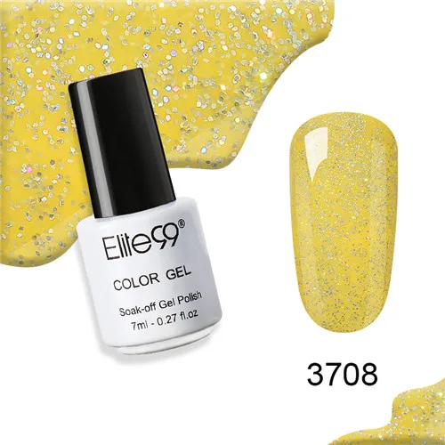 Elite99 неоновый гель для лака для ногтей набор в цветах радуги УФ 7 мл гель для дизайна ногтей набор для маникюра гель лак верхнее покрытие - Цвет: 3708
