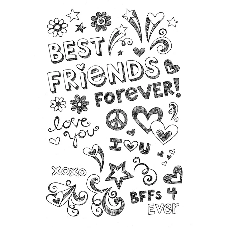 

Doodle Friends Transparent Clear Silicone Stamp/Seal for DIY scrapbooking/photo album Decorative clear stamp