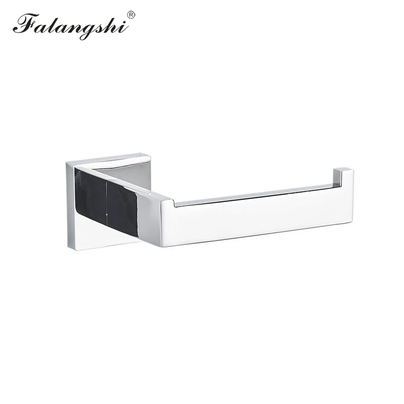 Roll Paper Holder Falangshi квадратный набор аксессуаров для ванной из нержавеющей стали 304 крючки для одежды держатель туалетной бумаги вешалка для полотенец хром полированный WB8832 - Цвет: Roll Paper Holder