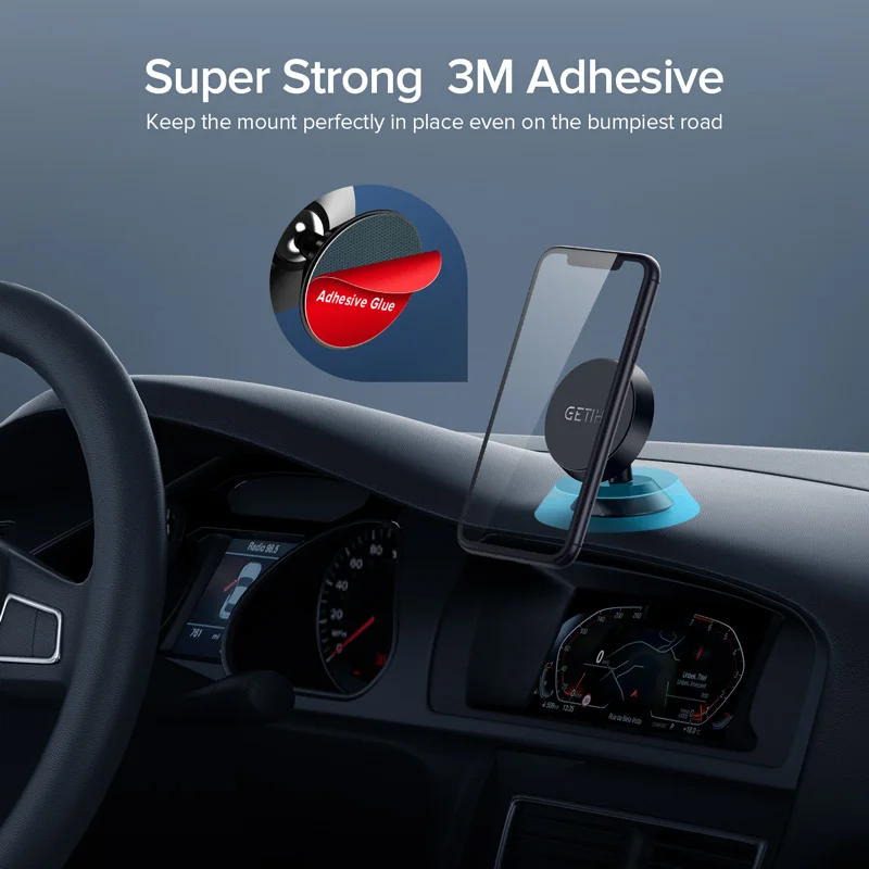 GETIHU Magnetic Car Phone Holder Metal Magnet Mobile Cell Support GPS Stand For iPhone 13 12 11 X XR 8 Xiaomi Huawei Samsung LG flexible mobile holder