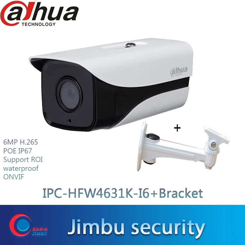 Dahua 6mp 3D шумоподавление Starlight Bullet IP камера IPC-HFW4631K-I6 Встроенный 6 светодиодов H.265 IR150