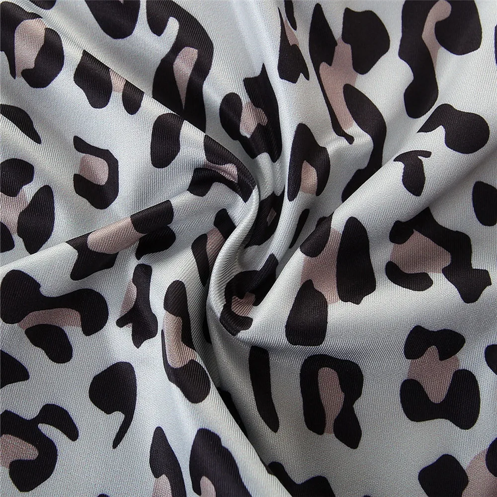 Newborn Baby Girls Bodysuit Spring Long Sleeve Infants Girls Clothes Leopard Print Bodysuit Cute Ruffled Bodysuit 0-2 Years D30