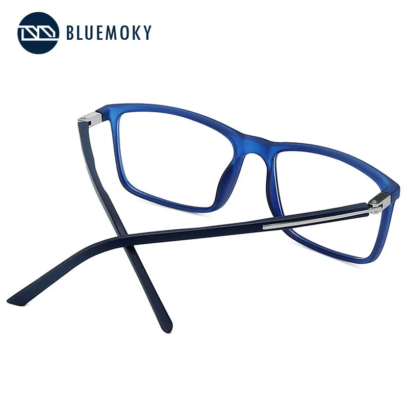 BLUEMOKY очки, оправа для мужчин, квадратные Модные оптические очки по рецепту, мужские оправа, очки, поддельные очки, очки, BT2201