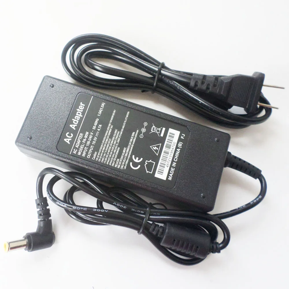 

New Power Supply Cord For Sony Vaio PCG-7162L VGN-N250N VGN-NR160E VGN-NR260E VGN-BX760PS 19.5V 4.7A AC Adapter Battery Charger