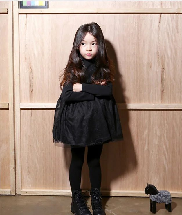 Платье принцессы г., зимние утепленные детские платья корейские модные платья для больших девочек одежда на День Благодарения - Цвет: winter Thickening