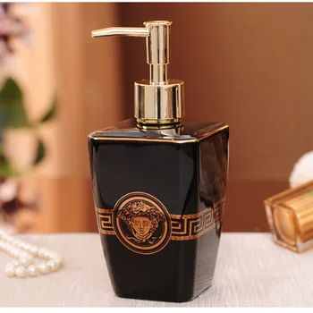 

Soap Dispensers Ceramic Emulsion Dispensing Bottle Preser Portable Soap Dispensers Perfume Hand Shower Gel Shampoo Bottle 400ML