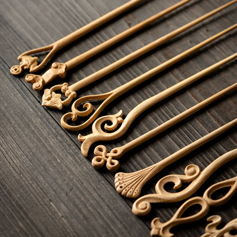 1pcs Bamboo tea needle Six Gentlemen Kung Fu tea set lotus accessori Puer Tea Needle tea needle set