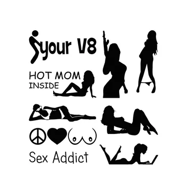 

JDM Sexy Funny Lady Woman Underwear Off Car Sticker and Decal Styling Laptop Truck Window Bumper Accessories,PVC 15cm x 14cm