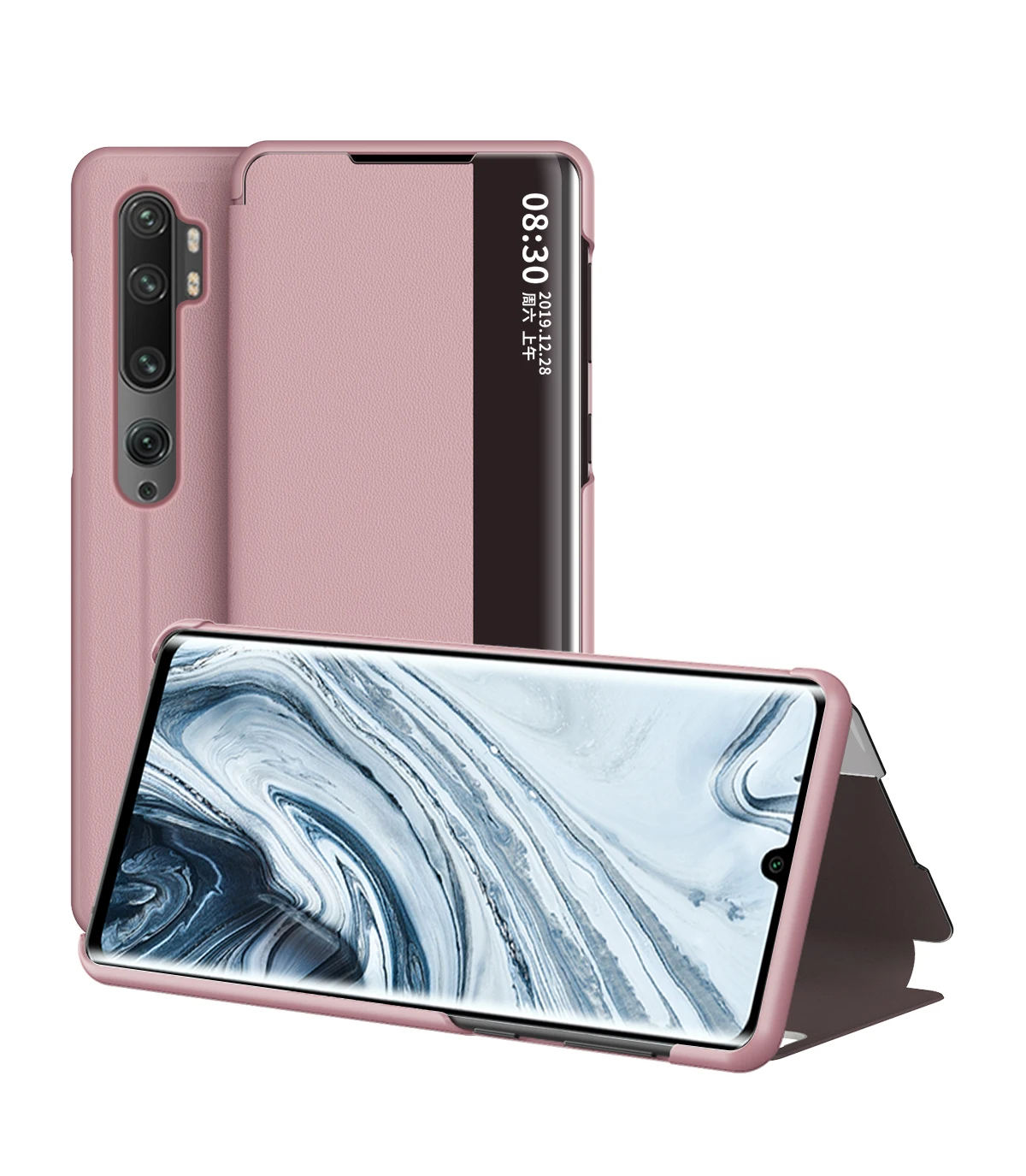 Thông Minh Dành Cho Xiaomi Redmi 9 8 9A 9C 8A Note 7 7S 8 8T 6 5 Da lật Xem Trường Hợp Dành Cho Xiaomi MI Note 10 A3 Lite 9T Pro xiaomi leather case