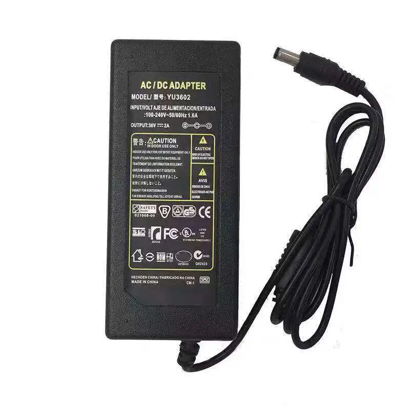 36V2A AC 100 V-240 V DC 36 V 2A импульсный источник питания 36 вольт универсальный адаптер питания, трансформатор Светодиодный светильник AC/DC зарядное устройство 5,5-2,5 мм