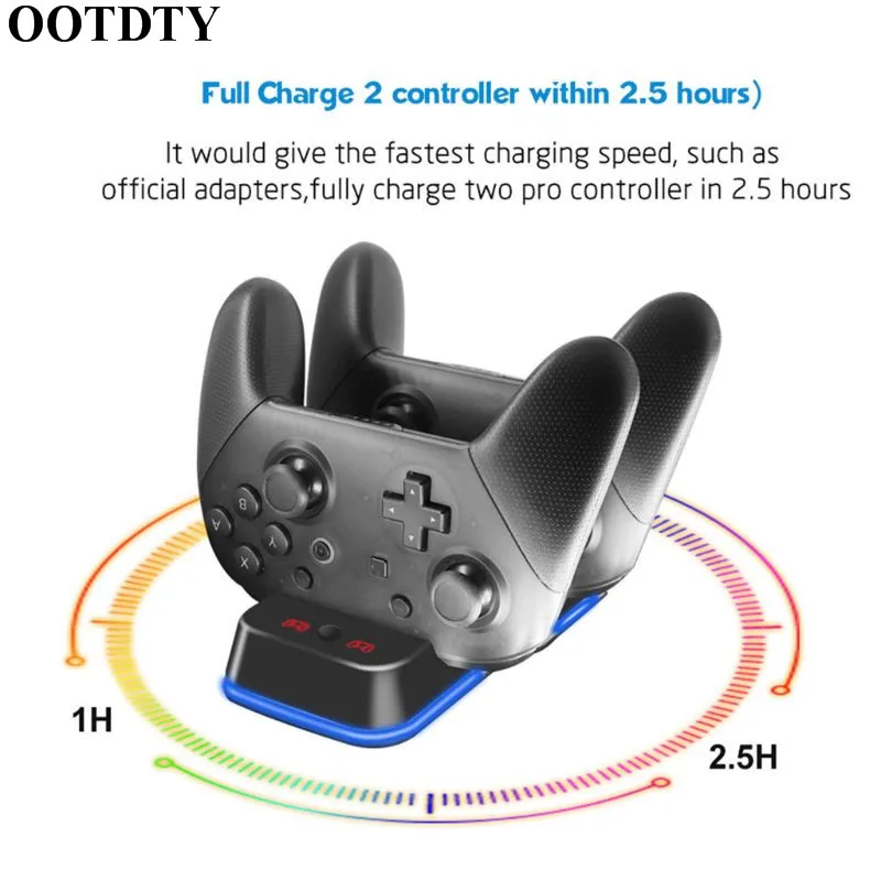 OOTDTY двойной USB зарядное устройство Быстрая зарядка док-станция для Playstation 4 PS4 Pro игровой контроллер Джойстик ручка аксессуары
