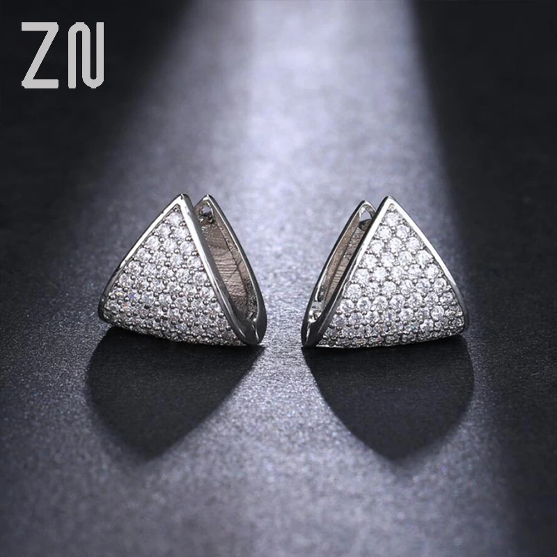 ZN высококачественные уникальные двухцветные оригинальные геометрические Ювелирные серьги для женщин, очаровательные свадебные подарочные серьги для женщин