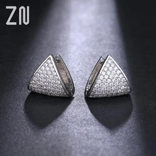 ZN высококачественные уникальные двухцветные оригинальные геометрические Ювелирные серьги для женщин, очаровательные свадебные подарочные серьги для женщин