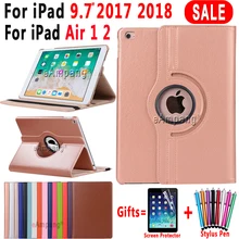 For iPad 9.7 2018 2017 Case Cover Air 2 1 5 6 5th 6th Generation Funda 360 Degree Rotating Leather Smart Coque