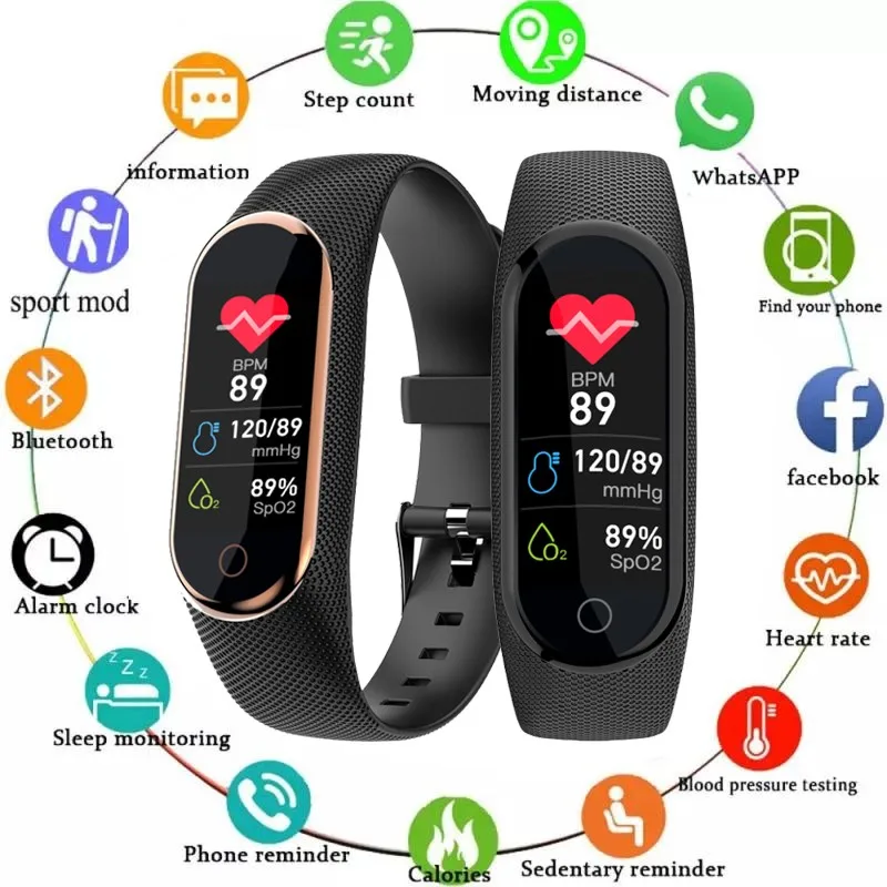 M8 Smart Watch Men Women Fitness Bracelet Tracker Heart Rate Monitor Waterproof Sport SmartWatch For Xiaomi IPhone Android | Спорт и