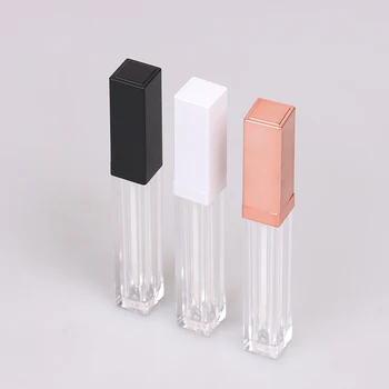 

1 Pcs 5ml Rose Gold/Black/White Lip Gloss Tubes DIY Empty Cosmetic Container Refillable Bottles Liquid Lipstick Storage Bottle