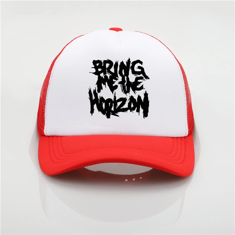 Модный сетчатый головной убор Bring Me The Horizon Band, бейсболка с принтом для мужчин и женщин, мужская летняя трендовая Кепка Солнцезащитная пляжный козырек, шляпа