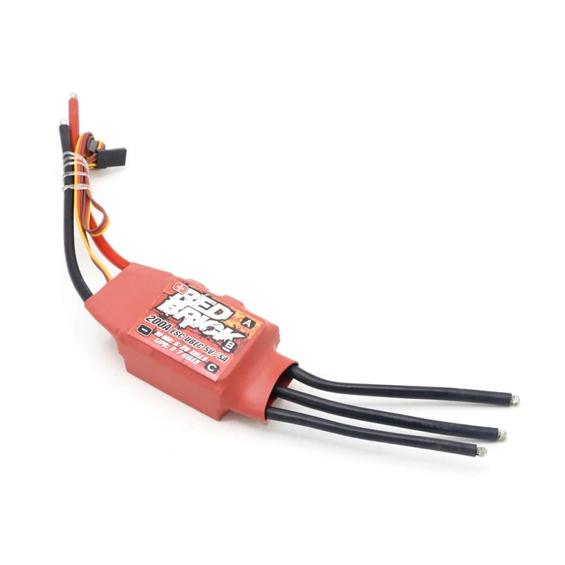 200A ESC 2-7S Красный кирпич 50A/70A/80A/100A/125A/200A бесщеточный ESC электронный регулятор скорости 5 V/3A 5 V/5A BEC для FPV мультикоптера - Цвет: 200A ESC 2-7S