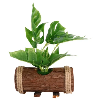 

1Pc Artificial Bonsai Desktop Miniascape Plastic Potted Miniature Landscape Home Bonsai Office Miniascape (Green)