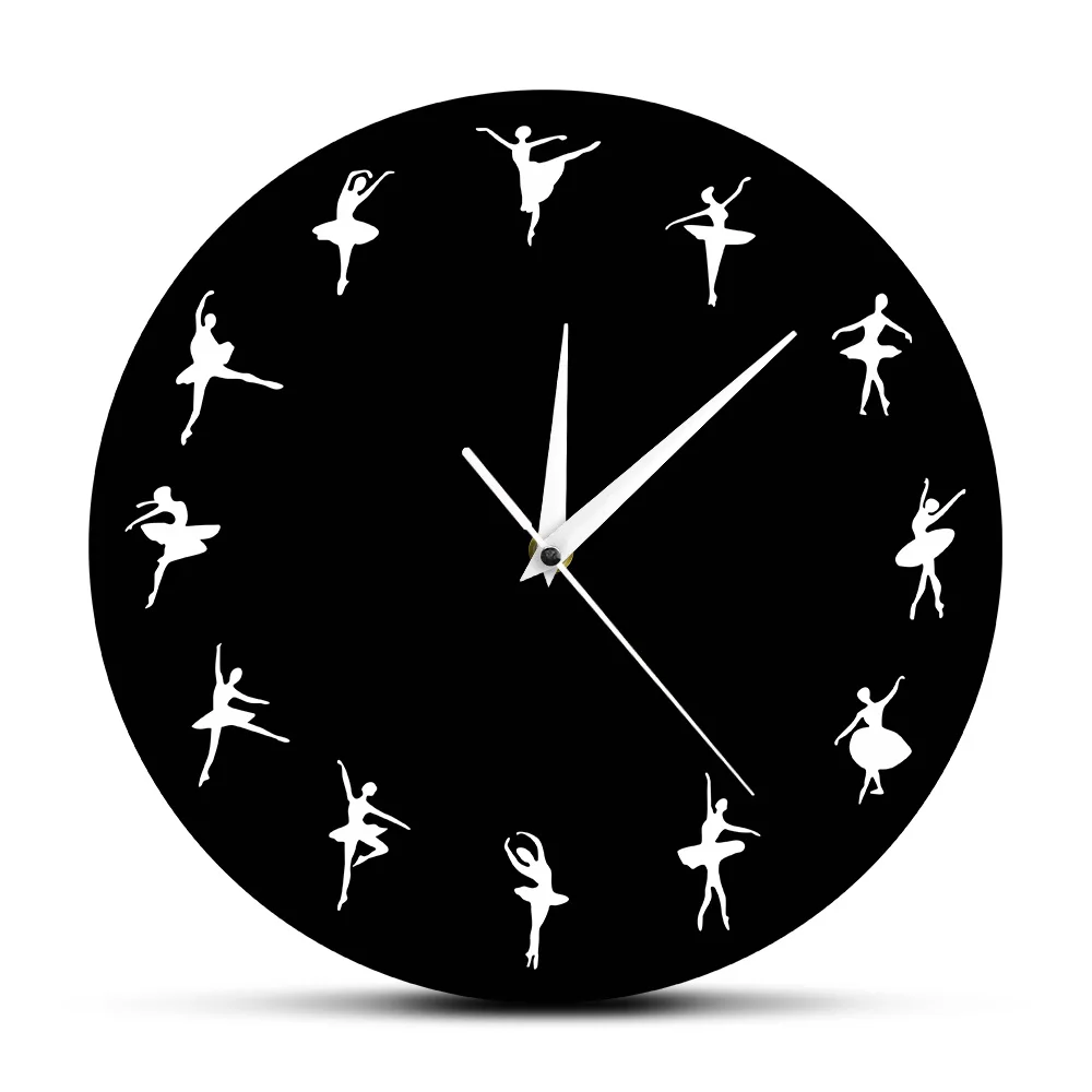 Балетное время настенные часы персонализированные балерины танцовщицы балетные