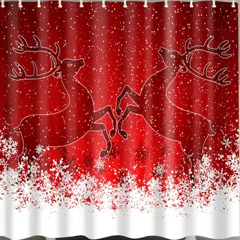 

Waterproof Two-Deer-in-Snow Shower Curtain for Home & Bathroom
