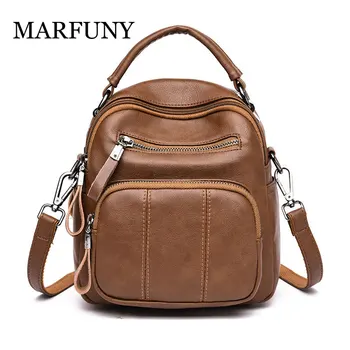 

Women Real Leather Small Backpacks Students School Bags Fashion Travel Bags Multi-Function Female Ladies Bagpack Mochila