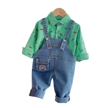 Toddler Casual Sportswear Spring Autumn Children Cartoon Clothes Baby Boy Girl Cotton Shirt Pants 2Pcs/sets Kid Infant Tracksuit