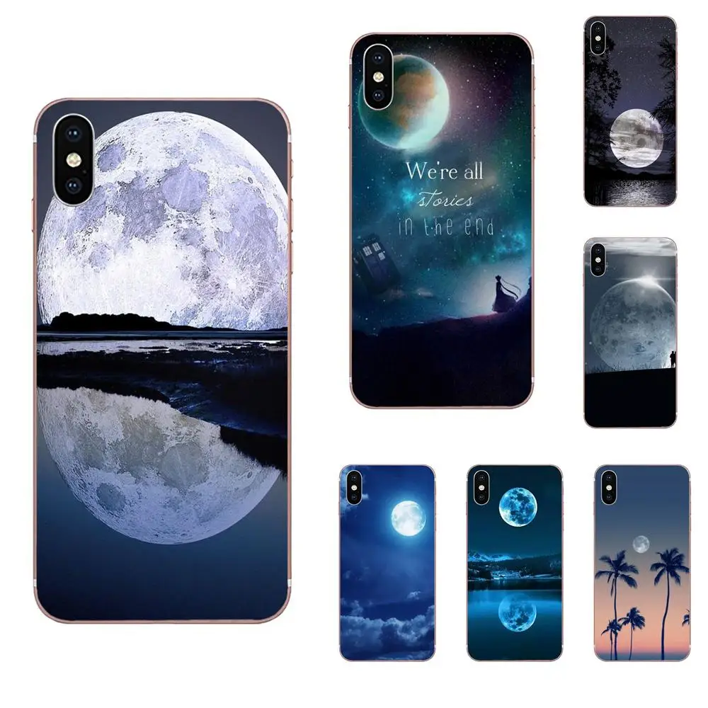 Мягкие чехлы Capa Cover The Moon Full для huawei Honor mate 7 7A 8 9 10 20 V8 V9 V10 G Lite Play Mini Pro P