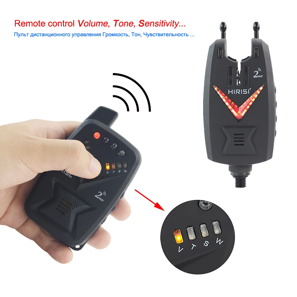 US $102.96 Carp Fishing Alarm Set Wireless Bite Alarm 2 Way Remote Control S3