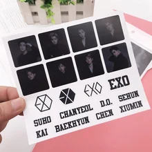 KPOP EXO PLANET #5, Concert à cinq tours, CHANYEOL D.O. BAEKHYUN – autocollants transparents SEHUN, étiquette de décoration, figurines autocollantes