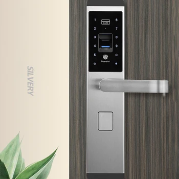 

Security Door Lock Intelligent Door Lock Waterproof Touched Screen Anti-theft 100 Groups Fingerprint Password Door Lock
