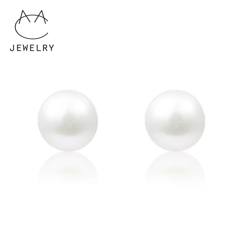 

Aca925 Fine Silver Natural Freshwater Pearl Earrings Women's Elegant South Korea Simple Earrings Versatile without Pajama Picked