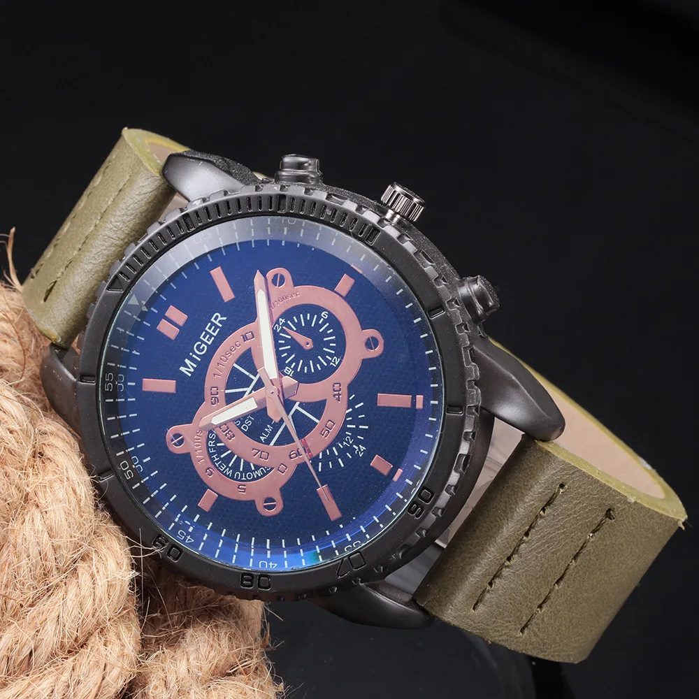 

Watch Men's Belt Quartz Watch Geneva Popular Leisure Fashion Business Watch Trend Watch for Men Bulk Items Wholesale 2021 New