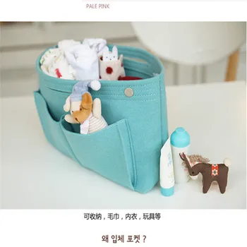 

Korean-style Fashion Elegant Organizing Storgage Bag Women's Cosmetic Bag Felt Bag Handbag Tundish a Large Amount