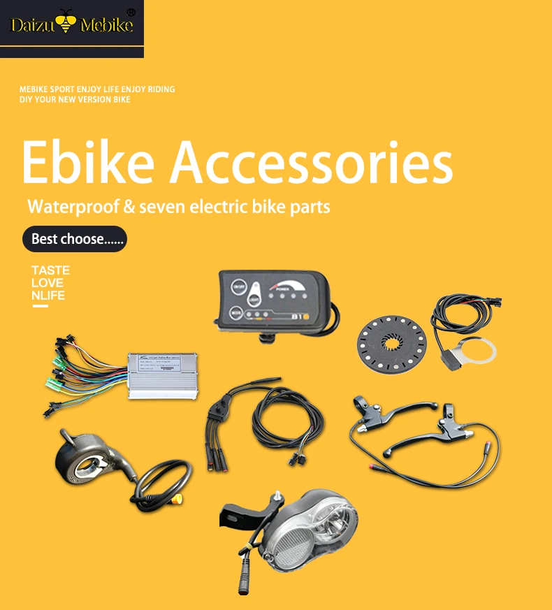 36V48V E bike Conversion Kit Waterproof Controller PAS Sensor Without Battery Throttle Adult Bike Electric Bicycle Accessories
