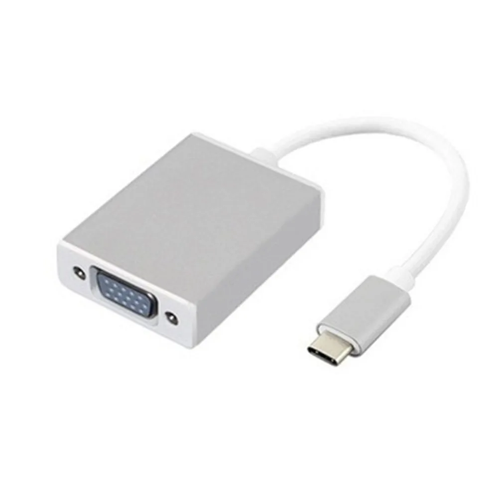 Адаптер USB C к VGA USB 3,1 type C(USB-C) к адаптеру VGA с алюминиевым корпусом поддерживает разрешение HD видео до 1080p S18